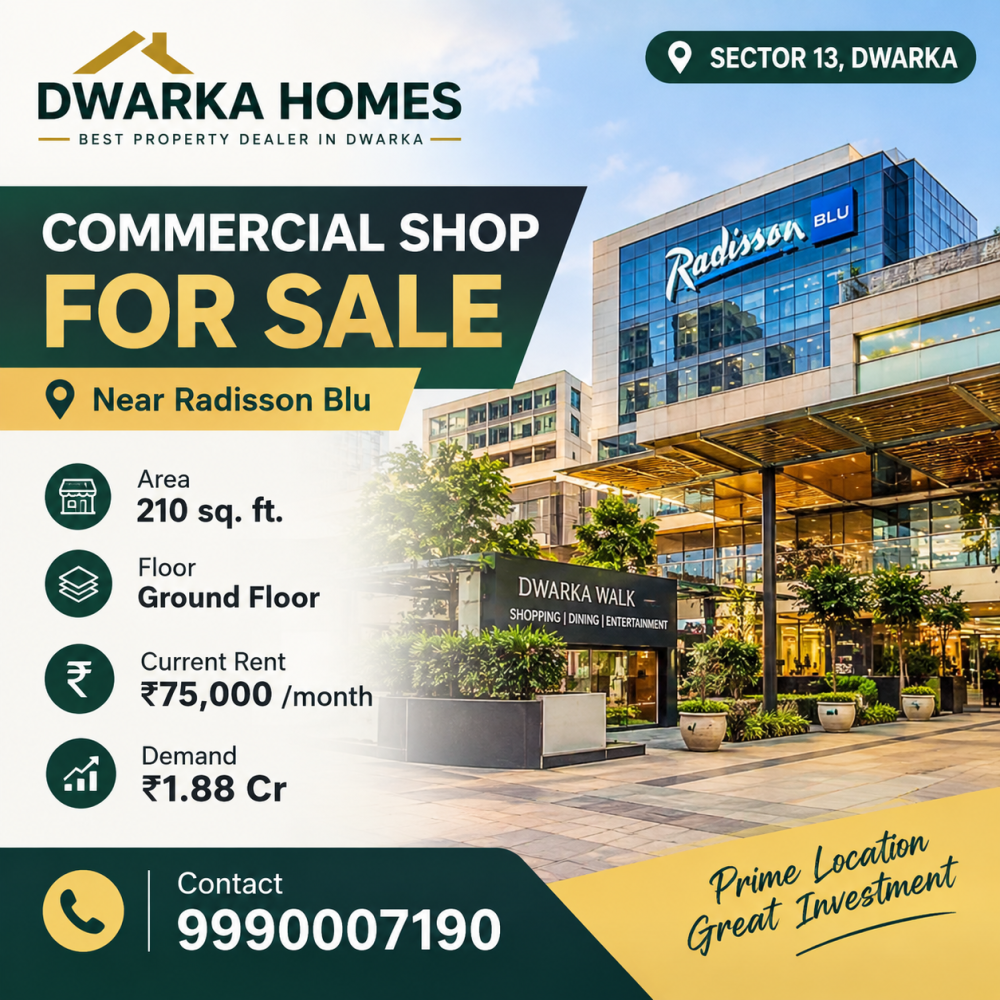 shop for sale in Sector 13 - Redisson Blu 